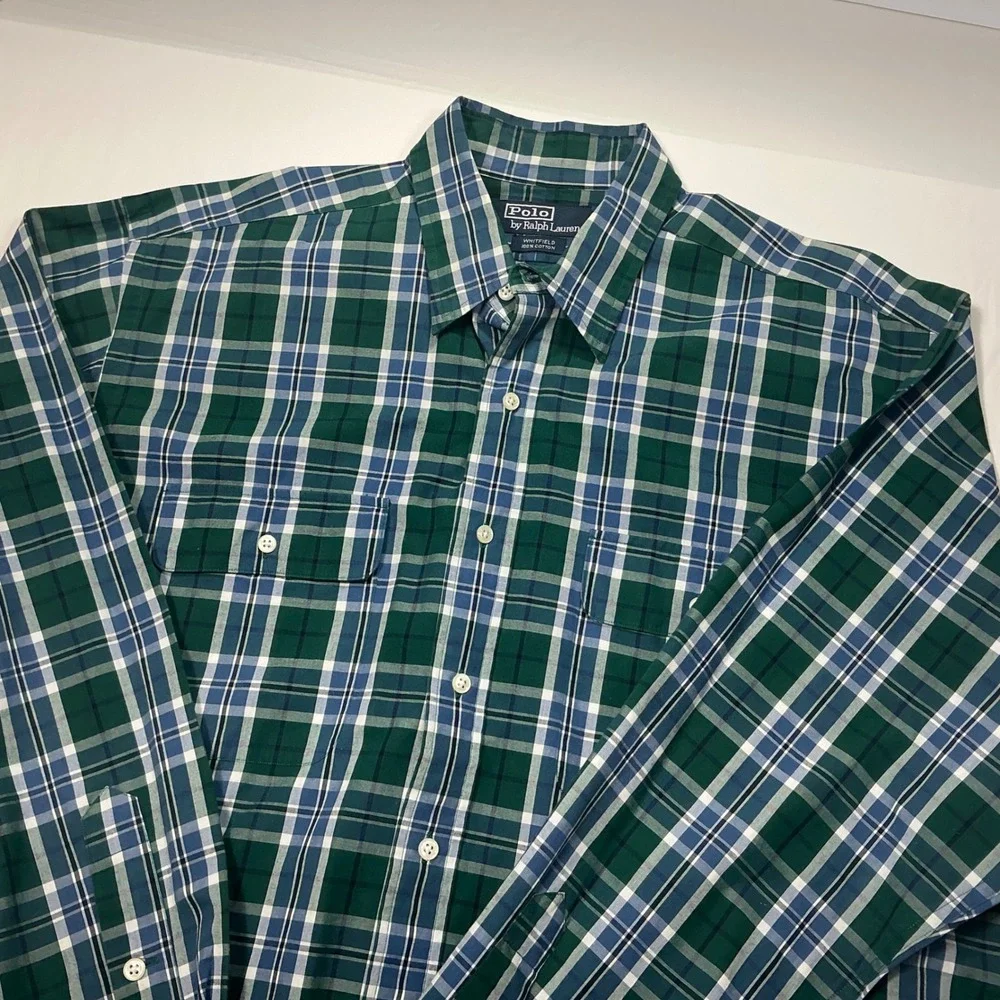 Polo Ralph Lauren Plaid Button Down Long Sleeve Shirt Classic Fit L‎ or XL+